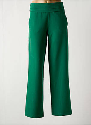 Pantalon drept talie elastică verde MULTIPLES femeie