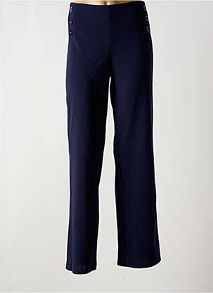 Pantalon drept talie elastică albastru MULTIPLES femeie