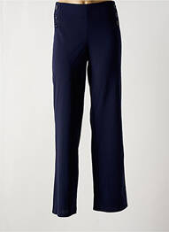 Pantalon drept talie elastică albastru MULTIPLES femme