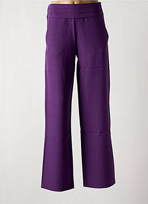 Pantalon drept talie elastică violet MULTIPLES femeie