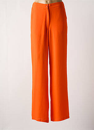 Pantalon drept talie elastică portocalie MULTIPLES femeie