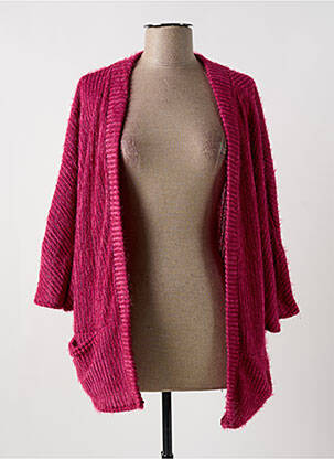 Vestă cu mâneci lungi roz închis MULTIPLES femeie