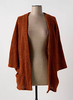 Vestă cu mâneci lungi maro MULTIPLES femeie