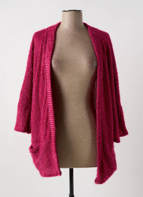 Vestă cu mâneci lungi roz închis MULTIPLES femeie