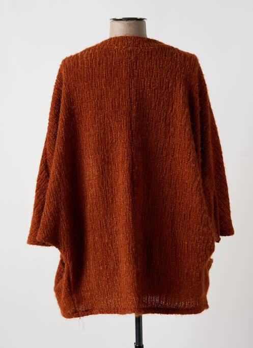 Vestă cu mâneci lungi maro MULTIPLES femeie