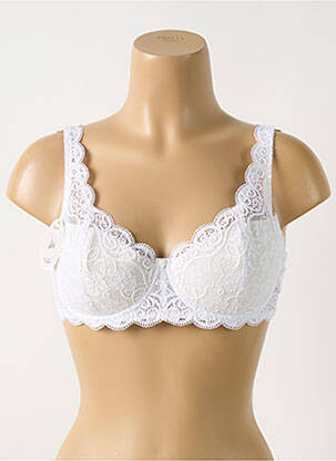 Sutien efect material satinat top sutien modelat alb TRIUMPH femeie