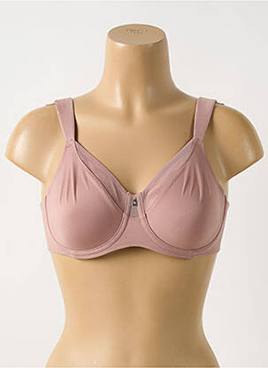 Sutien efect material satinat sutien cupe întregi cu decolteu înalt roz TRIUMPH femeie