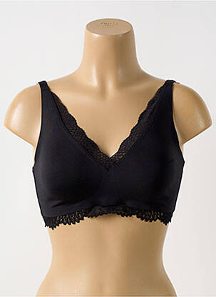Sutien efect material satinat sutien cupe întregi cu decolteu înalt negru TRIUMPH femeie