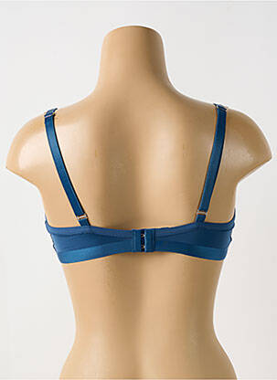 Sutien efect material satinat sutien cupe întregi cu decolteu înalt albastru TRIUMPH femeie