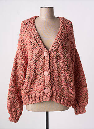 Vestă cu mâneci lungi roz închis MEISÏE femeie