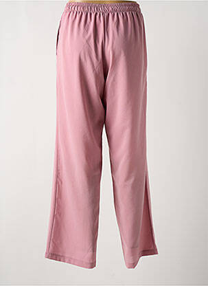 Pantalon drept talie elastică roz MULTIPLES femeie