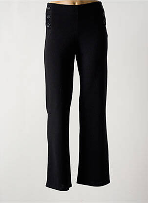 Pantalon drept talie elastică negru MULTIPLES femeie