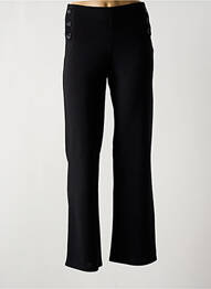 Pantalon drept talie elastică negru MULTIPLES femme