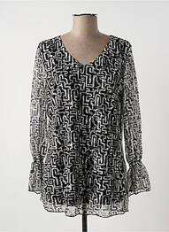Top imprimeu fantezie mâneci lungi negru MULTIPLES femme