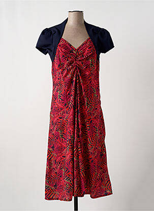 Rochie midi mâneci scurte mâneci scurte albastru MULTIPLES femeie
