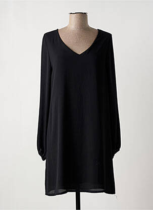 Rochie scurtă croială fluidă mâneci lungi negru MULTIPLES femeie