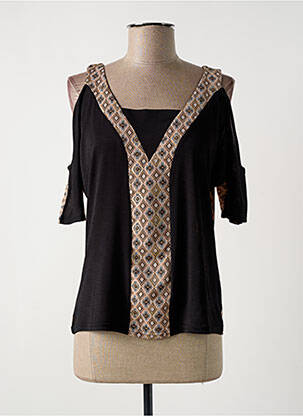 Tricou mâneci 3/4 mâneci 3/4 negru MULTIPLES femeie