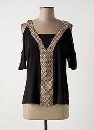 Tricou mâneci 3/4 mâneci 3/4 negru MULTIPLES femme