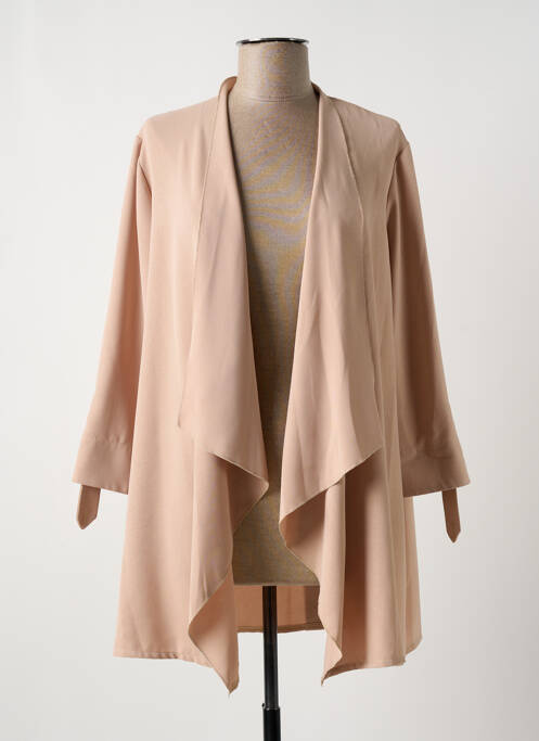 Vestă cu mâneci lungi bej MULTIPLES femeie