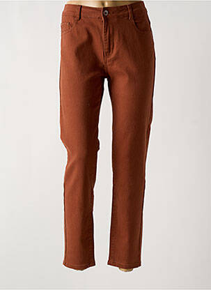 Pantalon slim elasticitate mărime normală maro MULTIPLES femeie