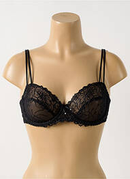 Sutien efect material satinat sutien cupe întregi cu decolteu înalt negru MARIE JO femme