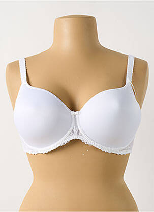 Sutien efect material satinat top sutien modelat alb CONTURELLE femeie