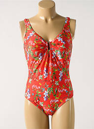 Costum de baie dintr-o singură piesă efect material satinat top sutien modelat roșu TESSY femeie