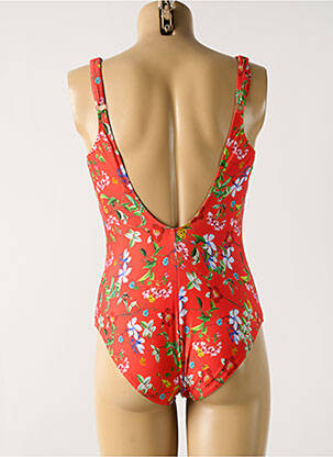Costum de baie dintr-o singură piesă efect material satinat top sutien modelat roșu TESSY femeie