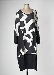 Rochie midi croială fluidă mâneci lungi negru G!OZE femme