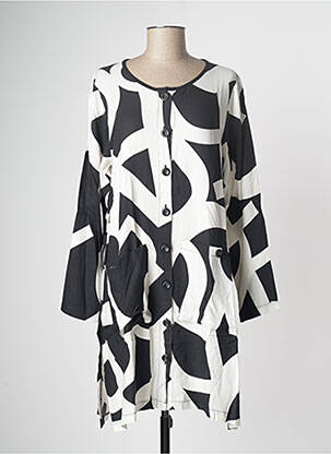 Rochie midi croială fluidă mâneci lungi negru G!OZE femeie