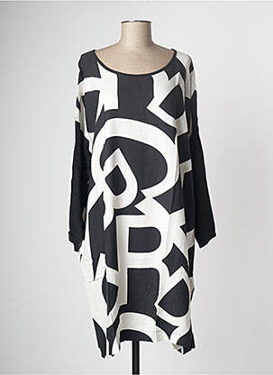 Rochie midi croială fluidă mâneci lungi negru G!OZE femeie