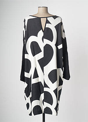 Rochie midi croială fluidă mâneci lungi negru G!OZE femeie