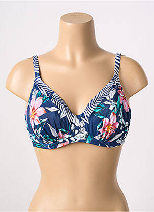 Sutien de costum de baie bretele elastice reglabile albastru FANTASIE femeie