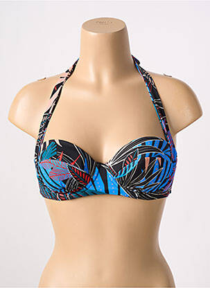 Sutien de costum de baie bretele elastice albastru FANTASIE femeie
