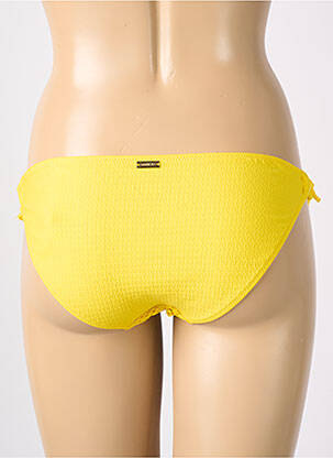 Chiloți de baie efect material satinat bikini galben MARIE JO femeie