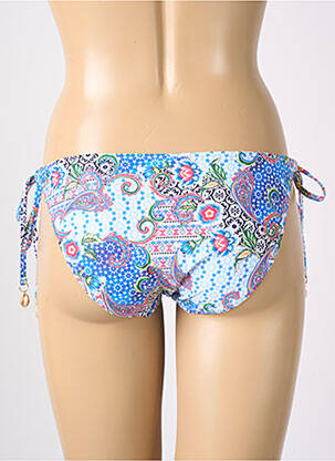 Chiloți de baie imprimeu floral bikini albastru FREYA femeie