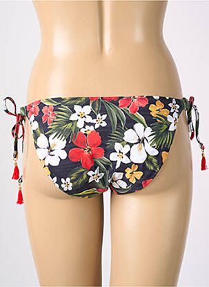Chiloți de baie imprimeu floral bikini negru FREYA femeie