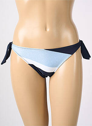 Chiloți de baie efect material satinat bikini albastru MARIE JO femeie