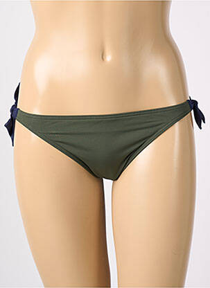 Chiloți de baie efect material satinat bikini verde PRIMADONNA femeie