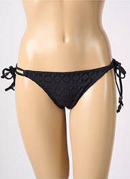 Chiloți de baie efect material satinat bikini negru FREYA femme