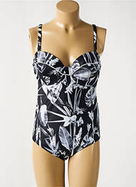 Costum de baie dintr-o singură piesă bretele elastice detașabile sutien balconet cu decolteu înalt negru FANTASIE femme