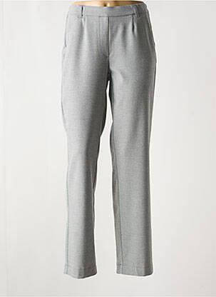 Pantalon drept talie elastică gri FRANK WALDER femeie