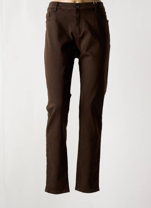 Pantalon slim maro C'EST BEAU LA VIE femeie