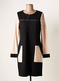 Rochie midi mâneci lungi mâneci lungi negru MALOKA femeie