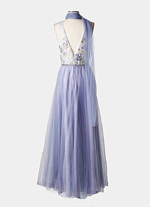 Rochie lungă croială evazată fără mâneci violet MARFIL femeie