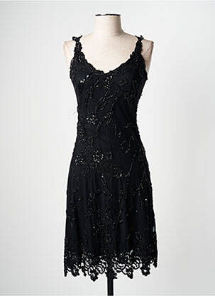 Rochie midi fără mâneci fără mâneci negru DONA CARLOTA femeie