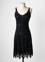 Rochie midi fără mâneci fără mâneci negru DONA CARLOTA femeie