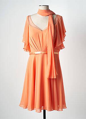 Rochie midi portocaliu FASHION NEW YORK femeie