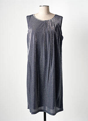 Rochie midi croială fluidă fără mâneci albastru FRANK LYMAN femeie