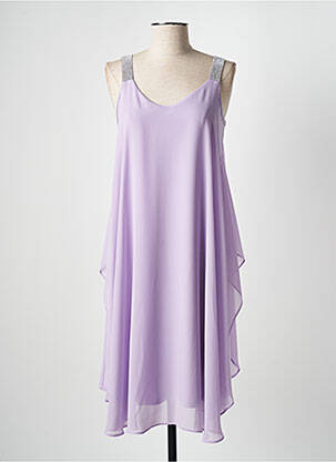 Rochie midi croială fluidă bretele subțiri violet FRANK LYMAN femeie